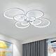 Dimmable 8 Ring Ceiling Light With Remote Control Chandeliers For Living Room 100w