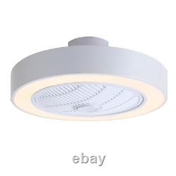Dimmable LED Ceiling Fan Light with Remote Control 7 Blades Timer Bedroom Cooler