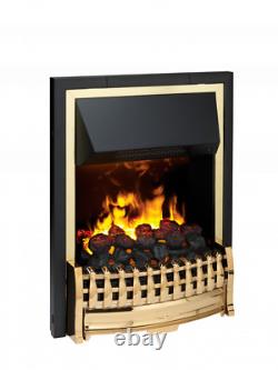 Dimplex Atherton Inset Optimyst Electric Fire, Brass effect, 2000W