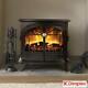 Dimplex Optiflame Leckford Electric Stove Led Flame Effect 2kw Remote Control Uk