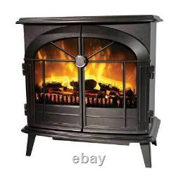 Dimplex Optiflame Leckford Electric Stove LED flame effect 2kW Remote Control UK