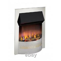Dimplex Portree Chrome Optiflame 3D Electric Inset Fire 2kW Remote Control