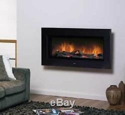 Dimplex SP16 Contemporary Electric Fire 2KW Wall Mounted Optiflame Logs Black
