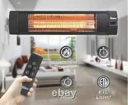 Dr. Infrared Heater 1500W Carbon Infrared Indoor Outdoor Patio Heater With Remote