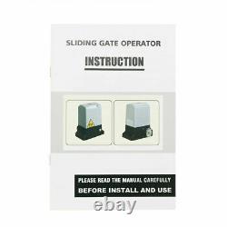 Electric Automatic Sliding Gate Opener 750W MAX 2000kg with Remote Control 12m/min