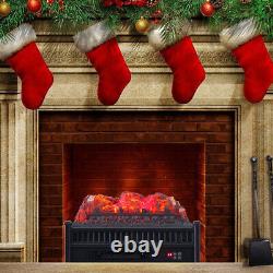 Electric Fire Heater 1.8KW Log Flame Fires Effect Stove Fireplace with Remote