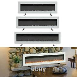 Electric Fireplace Digital LED Freestanding Wall/Insert Mount Fire withMetal Stand