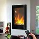 Electric Fireplace Heater Vertical Wall-mount With Flame Effect Remote Control New