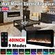 Electric Fireplace Insert Wall Mount Heater Mount Adjustable Flame 40inch Black