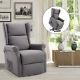 Electric Power Rise Linen Fabric Recliner Armchair Functional With Remote Control