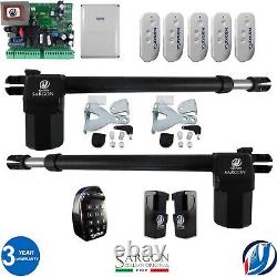 Electric Swing Gate Opener Operator Dual Arms Remote Control Automatic Door Kit