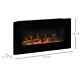 Electric Wall-mounted Fireplace Heater Adjustable Flame Effect, Remote Control