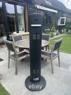 Electric heaters with remote control, 3kW infrared, black and free standing