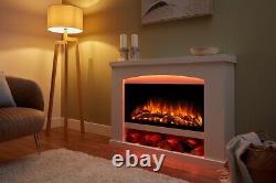 Endeavour Fires Duggleby Electric Fireplace in an Off White MDF Fire Suite