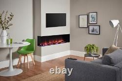 Endeavour Fires Rosedale(L)3D Media Wall Electric Fire with 13 LED Flame Colors