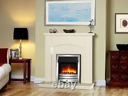 Endeavour Fires Roxby Inset Electric Fire, Chrome Trim & Fret, Remote Control