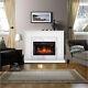 Focal Point Electric Fire Suite Easton 2kw White Led Flame Effect Remote Control