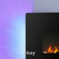 Focal Point Pasadena Black Glass effect Electric Fire LED, remote control NEW