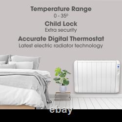 Futura Electric Panel Heater Digital Wall Radiator Slim Convector & 24/7 Timer