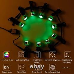 GEYUEYA Home Decking Lights RGB Ø45MM 12V 0.5W WiFi APP Phone Control Color