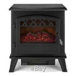 Galleon Fires CASTOR Electric Stove with remote -LED Log Flame Effect Black