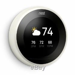 Google Nest Learning Smart Thermostat (3rd Generation, White) T3017US