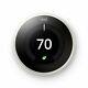 Google Nest Learning Thermostat Smart (3rd Generation, White) T3017us