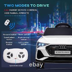 HOMCOM 12V Kids Electric Ride-On Car/ w Remote Control, Lights, Music White