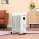Homcom 2720w Oil Filled Portable Radiator Heater With Remote Control White