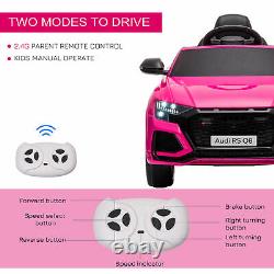 HOMCOM Audi RS Q8 6V Kids Electric Ride On Car Toy with Remote Control Pink