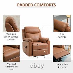 HOMCOM Power Lift Chair Electric Riser Recliner with Remote Control, Brown