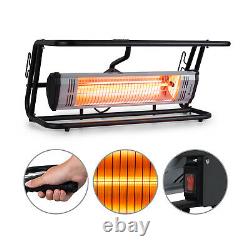 Heater Infrared Radiant Space Outdoor Patio Heating 1500W LED Black