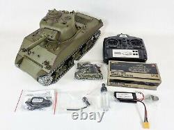 Heng Long Tank Sherman Metal 2.4 Radio Remote Control RC BB Smoke Sound V7 Mdeol