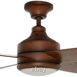 Home Decorators Collection Mercer 52 in. LED Indoor Distressed Koa Ceiling Fan