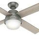 Hunter Fan 52 In Contemporary Matte Silver Indoor Ceiling Fan W Light And Remote