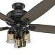 Hunter Fan 52 In Traditional Matte Black Ceiling Fan With Light & Remote Control