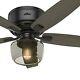 Hunter Fan 52 Inch Low Profile Matte Black Ceiling Fan With Light & Remote Control