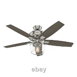 Hunter Fan 52 inch Traditional Brushed Nickel Ceiling Fan with Remote Control
