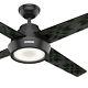 Hunter Fan 54 In Contemporary Matte Black Indoor Ceiling Fan W Light And Remote