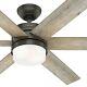 Hunter Fan 54 In Contemporary Noble Bronze Indoor Ceiling Fan W Light And Remote