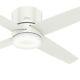 Hunter Fan 54 Inch Low Profile Fresh White Ceiling Fan With Light Kit And Remote