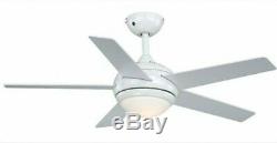 Indoor ceiling fan light with remote control 112cm / 44 FRESCO White & Pine