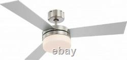 Indoor ceiling fan with light and remote control ALANA Nickel 105 cm 42