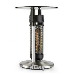 Infrared Heater Patio Space IR Sensor Glass Table Carbon LED Light Outdoor 1200W