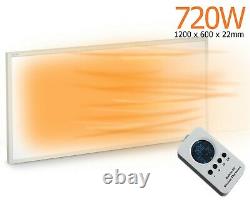KIASA 720W Far Infrared Heating Panel + Remote Wall or Ceiling Mount IP65