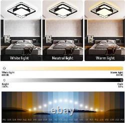 KIWIVIC Modern LED Ceiling Light, Living Room Ceiling Lamp Dimmable with Remote