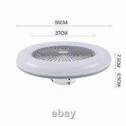 LED Ceiling Fan Light Adjustable Wind Speed Dimmable with Remote Control 5 Blades