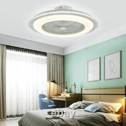 LED Ceiling Fan Light Dimmable Living Room Chandelier Lamp With Remote Control