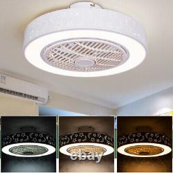 LED Ceiling Fan Lights Dimmable Remote Control 40W Fan Lamp Bedroom Living Room