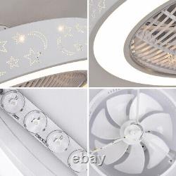 LED Ceiling Fan Lights Dimmable Remote Control 40W Fan Lamp Bedroom Living Room